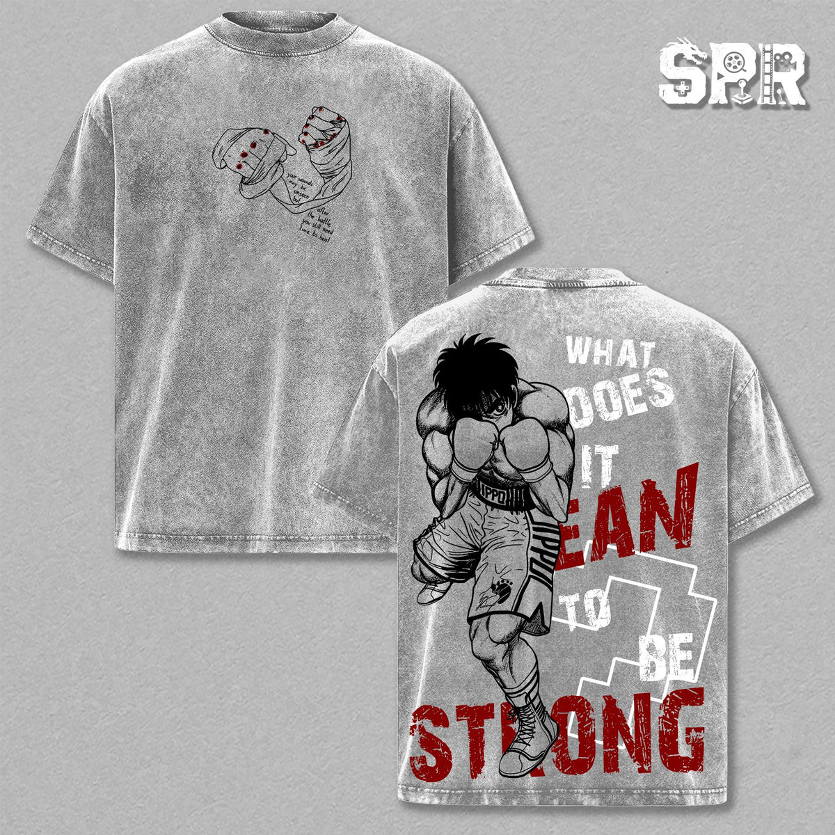 Ippo Makunouchi Hajime no Ippo Anime Vintage Washed Tee