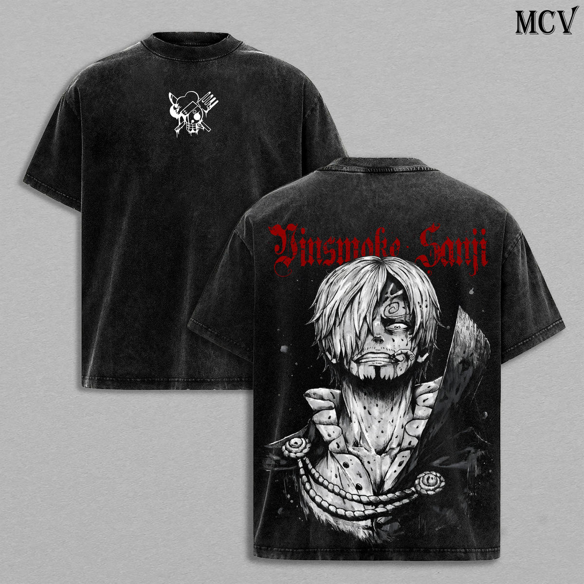 Sanji One Piece Anime Vintage Washed Tee