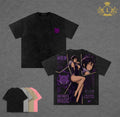 Retro Vintage Merlin - Seven Deadly Sins Anime Double Printed Vintage Washed Tee Unisex Oversize Anime Manga Washed Heavyweight Cotton T-shirt