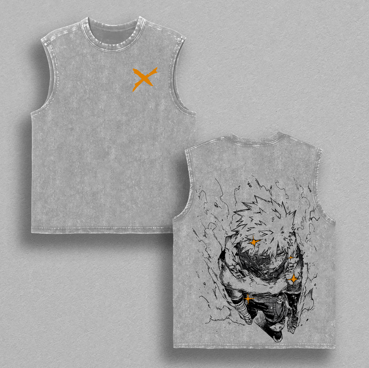 Bakugo Explosion Hero My Hero Academia Anime Vintage Washed Tee