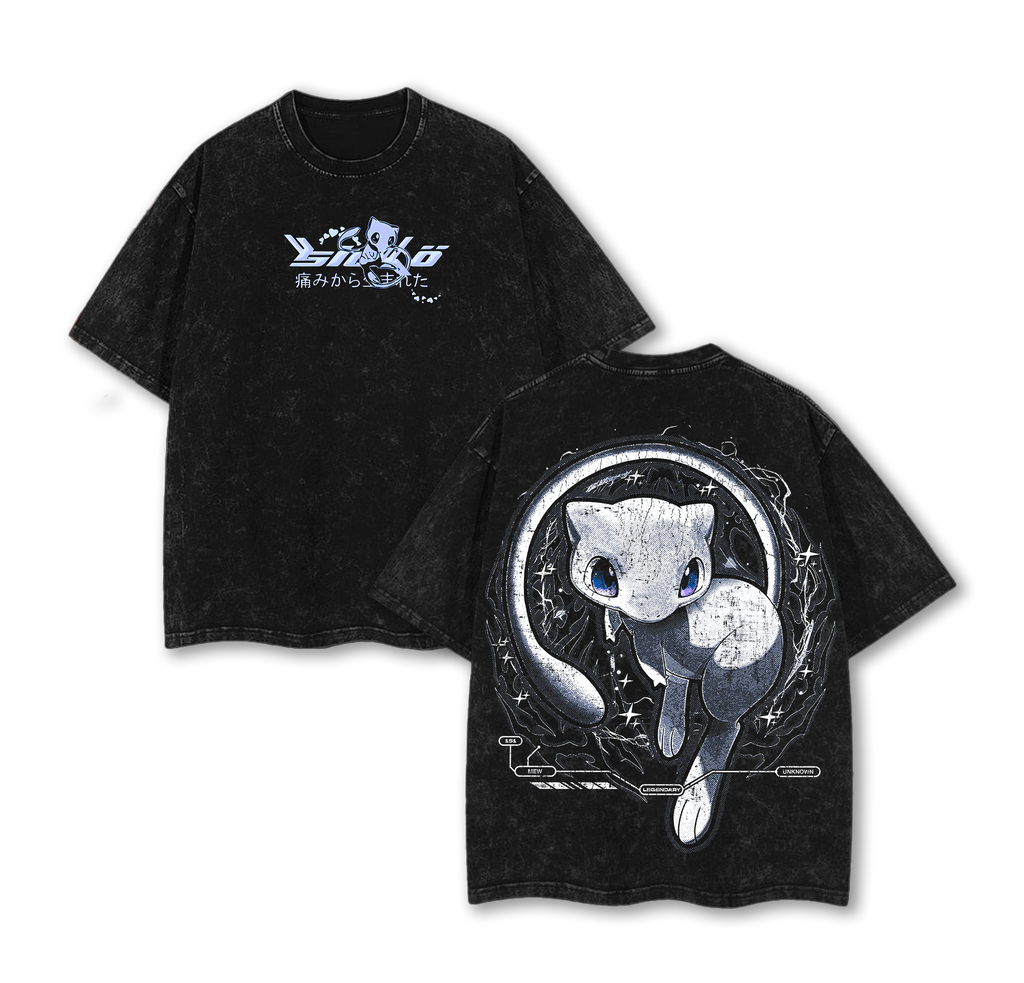 Mew Pokemon Washed T-Shirt