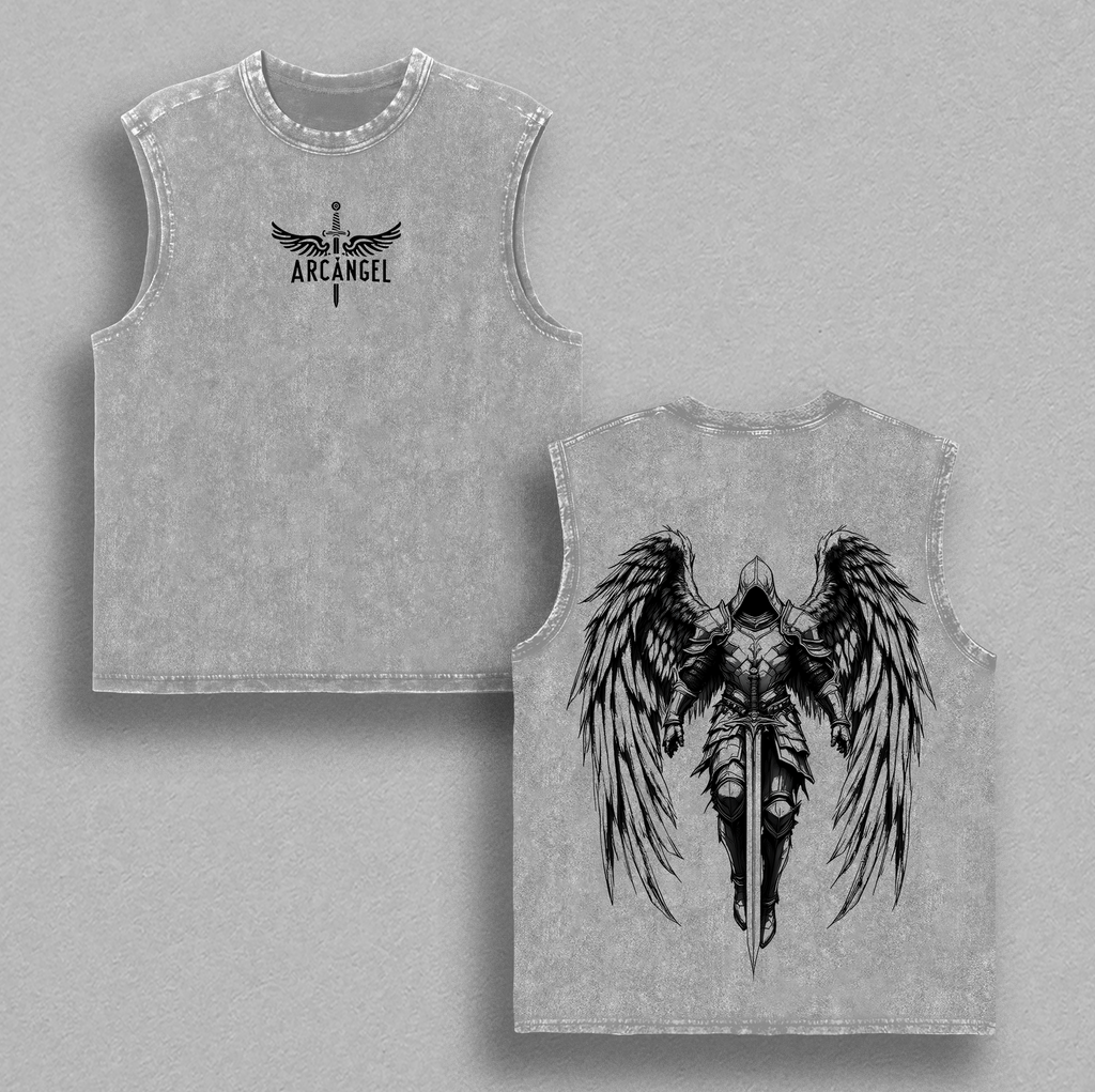 Arcangel Saint Michael Christian Vintage Washed Tee