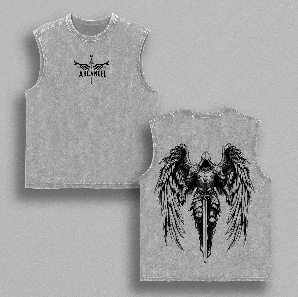 Arcangel Saint Michael Christian Vintage Washed Tee