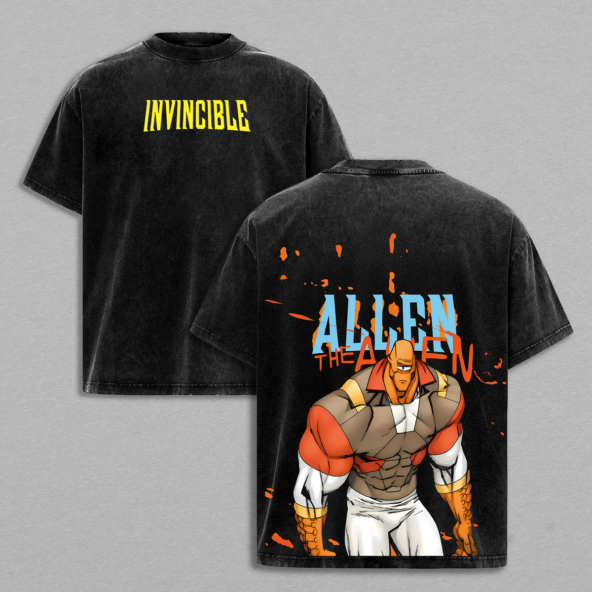 Allen the Alien Invincible Vintage Washed Tee