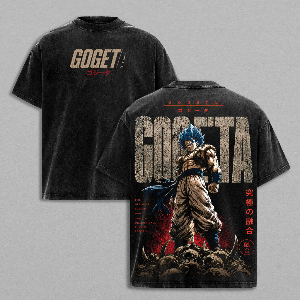 Gogetaa Fusion Warrior DBZ Super Anime Vintage Washed Tee