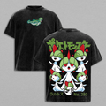 Ralts - Pokemon Anime Double Printed Vintage Washed Tee Unisex Oversize Heavyweight Cotton T-shirt for Anime Fans and Lovers