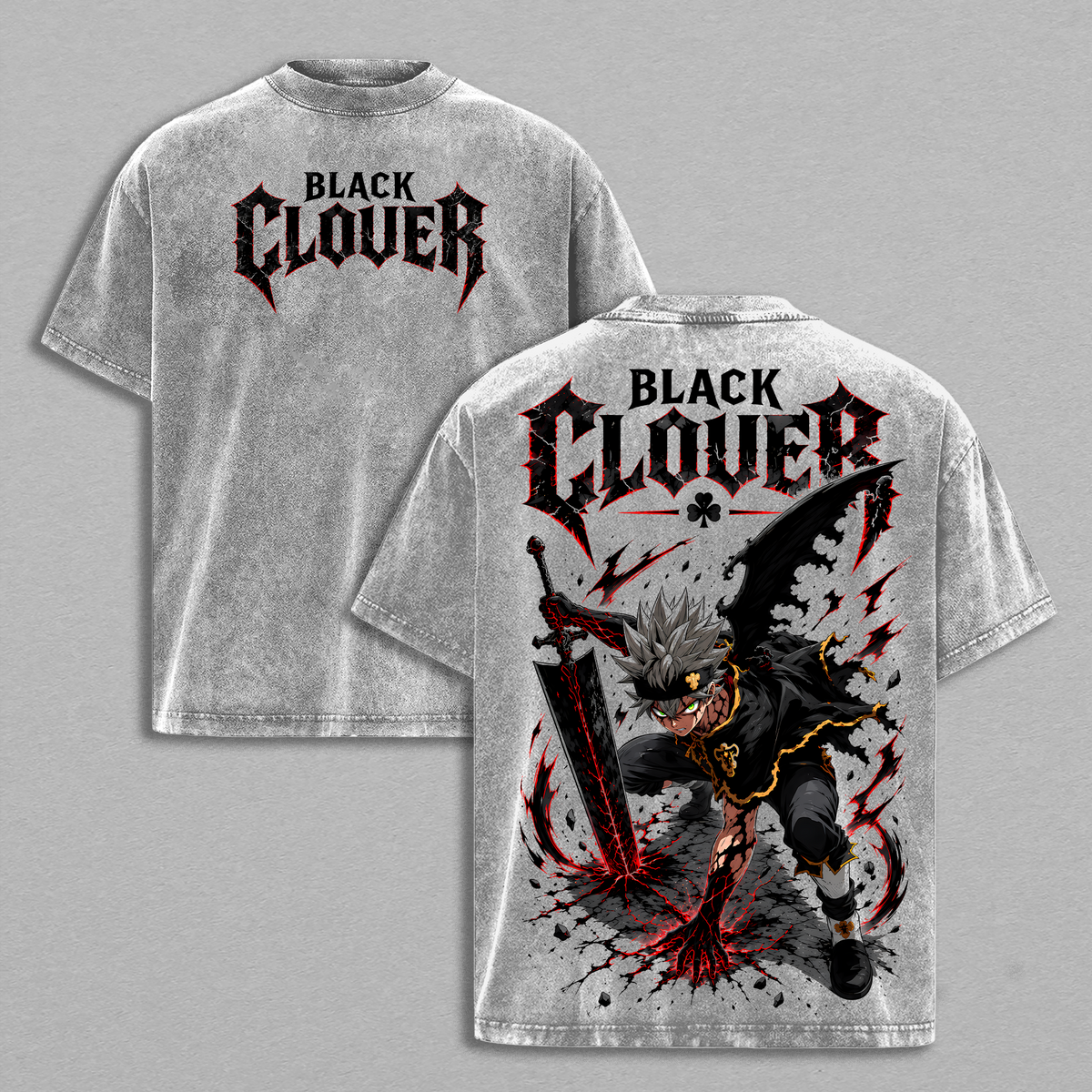 Asta Black Clover Anime Vintage Washed Tee