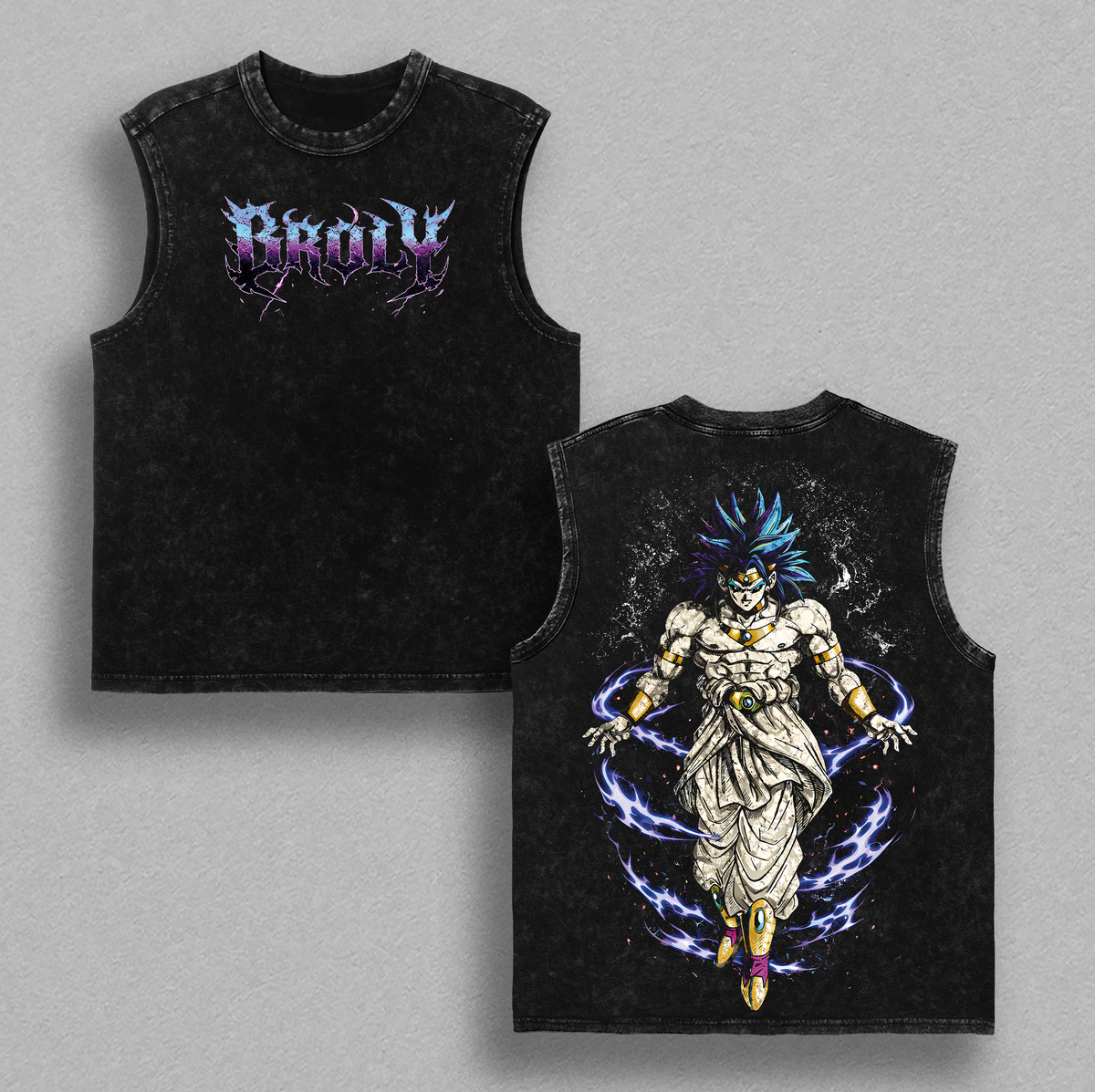 Broly DBZ Legendary Super Saiyan Anime Vintage Washed Tee