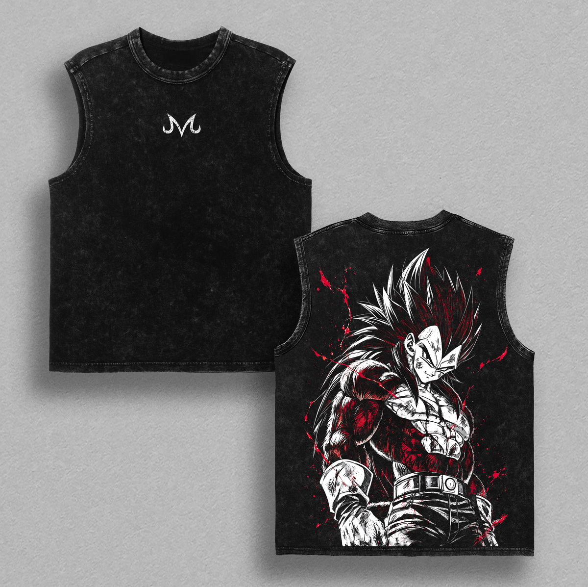 SSJ Final Shine Attack SSJ4 Prince of Saiyans Anime Vintage Washed Tee