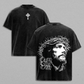Faith Over Fear Jesus Christ Christian Vintage Washed Tee