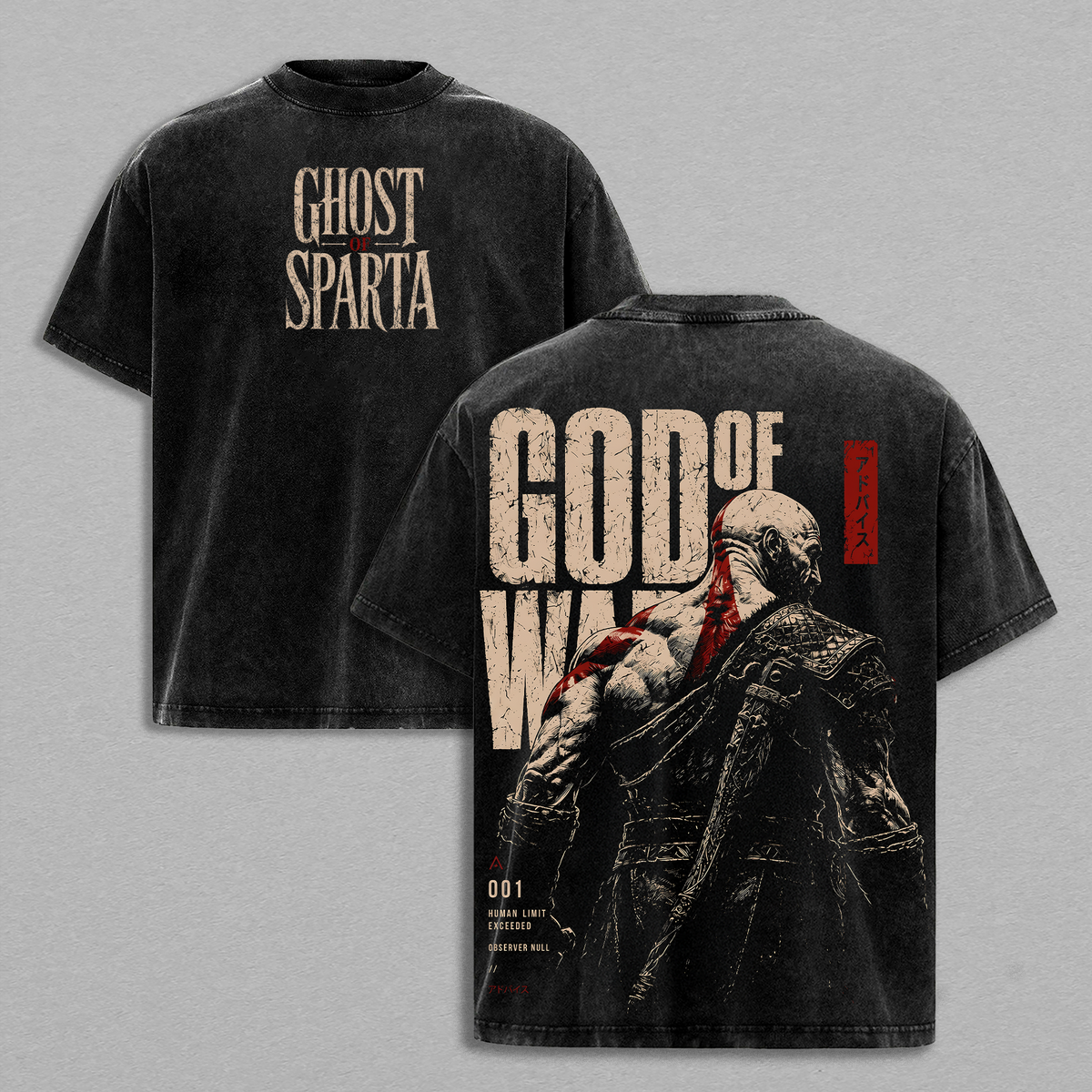 Kratos God of War Gym Vintage Washed Tee