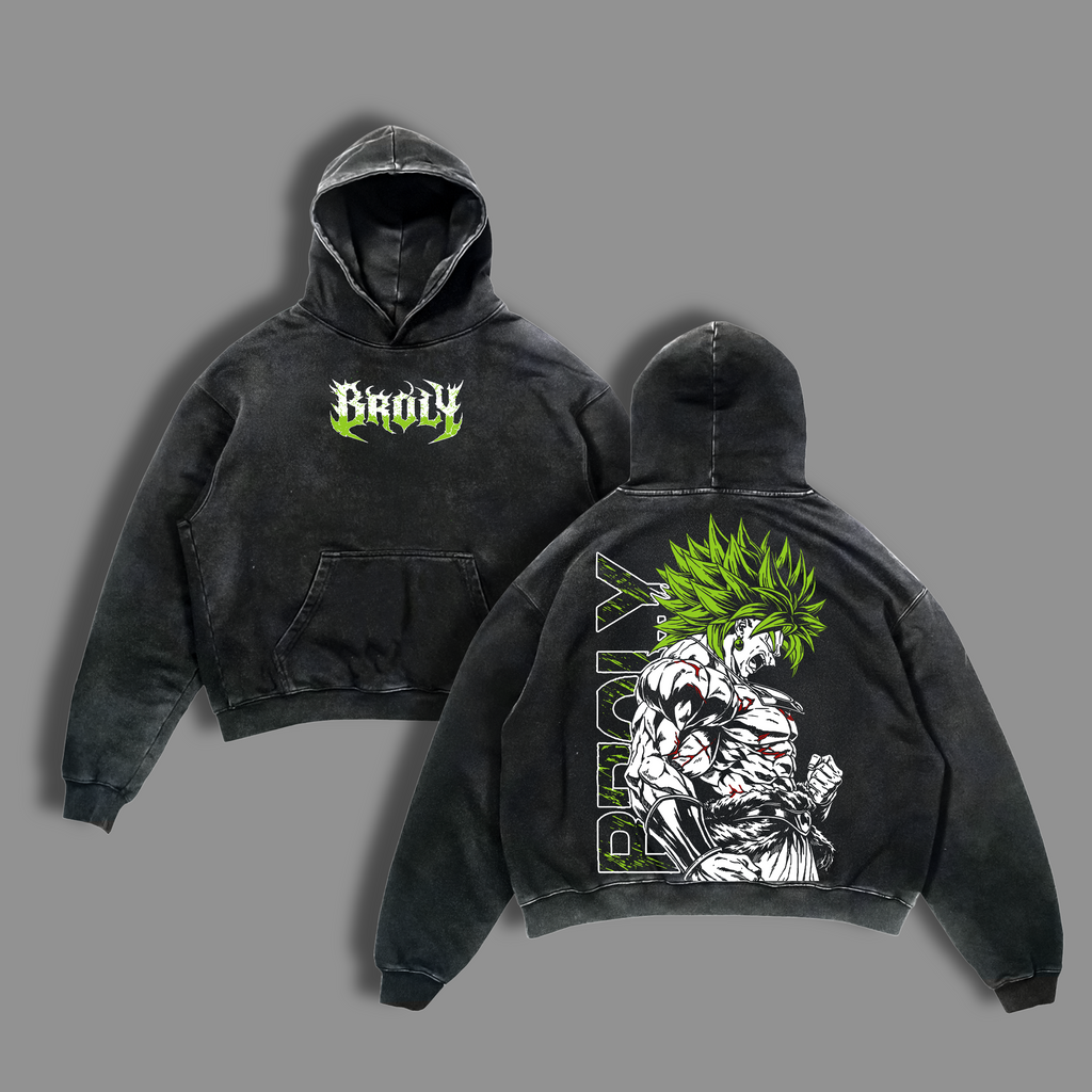 Broly x DBZ Legendary Super Saiyan Anime Vintage Washed Tee