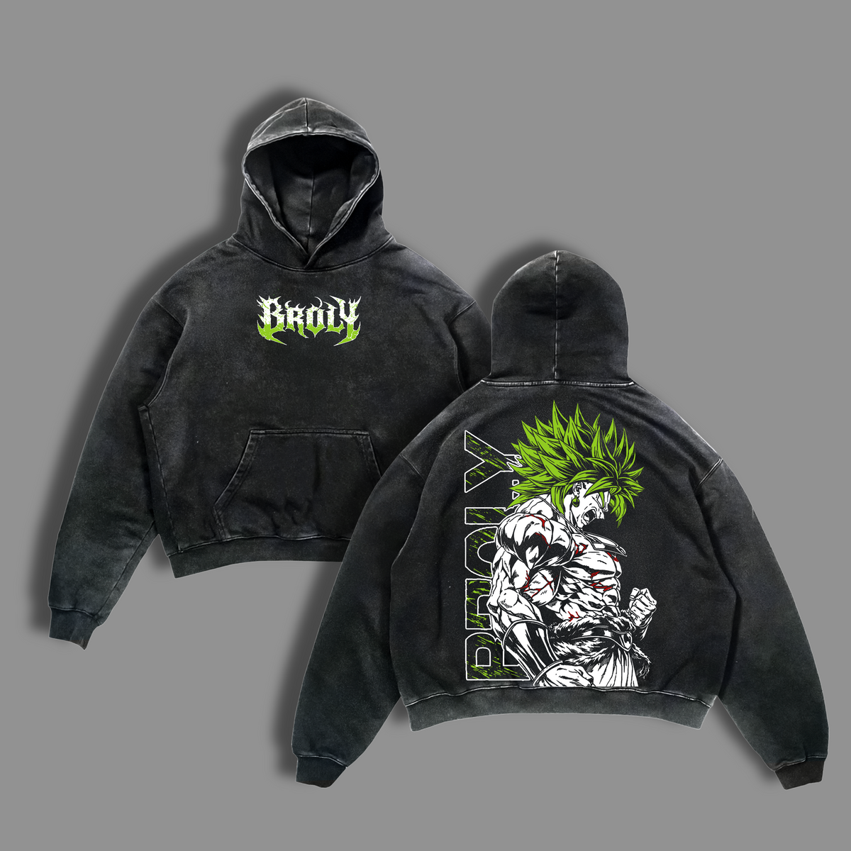 Broly x DBZ Legendary Super Saiyan Anime Vintage Washed Tee