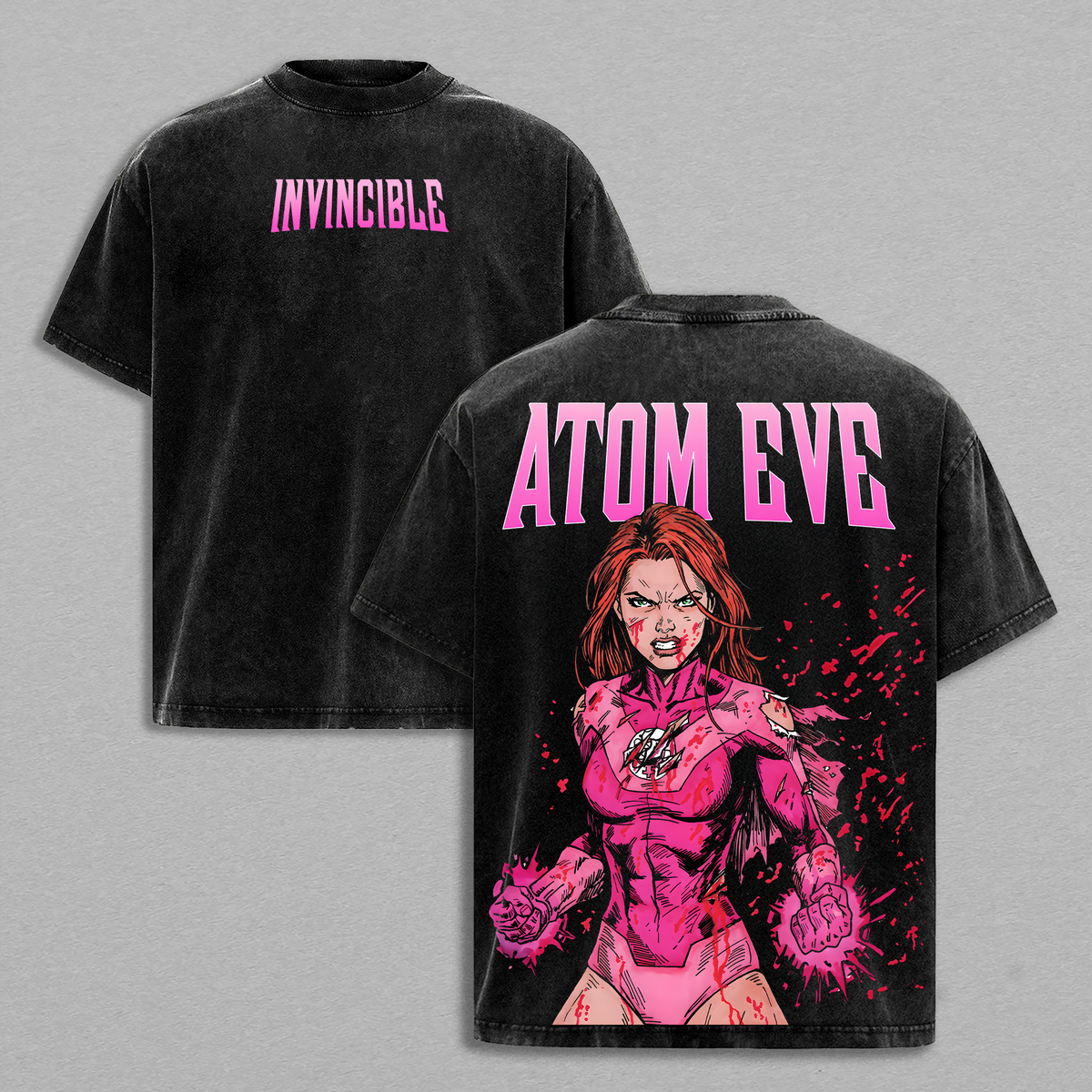 Atom Eve Invincible Comic Superhero Vintage Washed Tee
