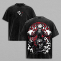Asta x Black Clover Anime Double Printed Lightweight Washed Tee Aesthetic Anime Streetwear Liebe Asta Demon Form Shirt Magic Knight Black Clover merch