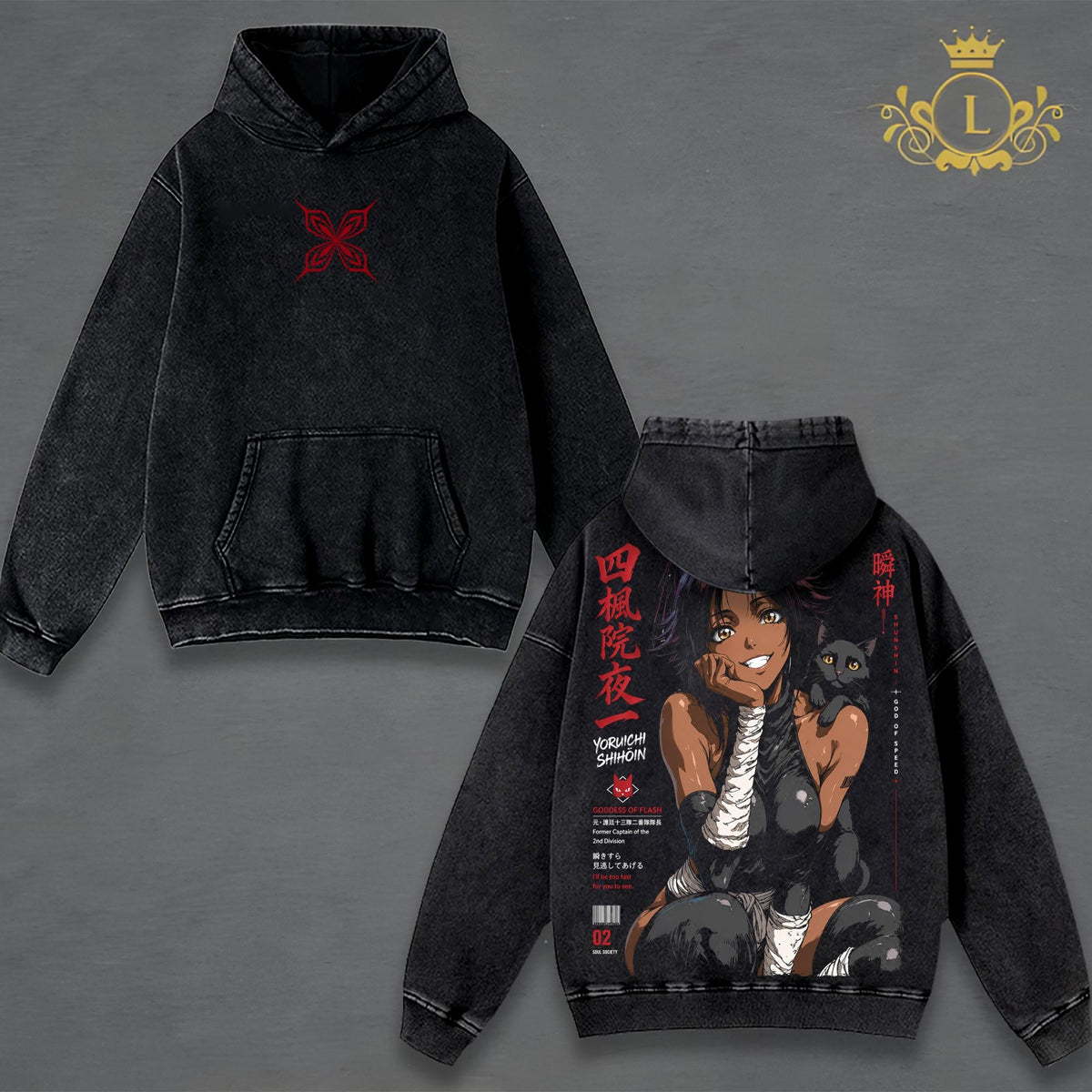 Yoruichi Shihōin Shunko Bleach Anime Vintage Washed Tee
