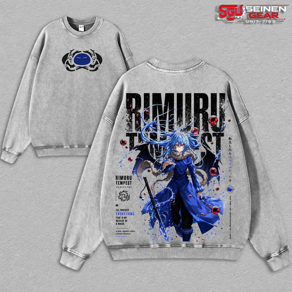 Rimuru Tempest Reincarnated As A Slime Anime Vintage Washed Tee