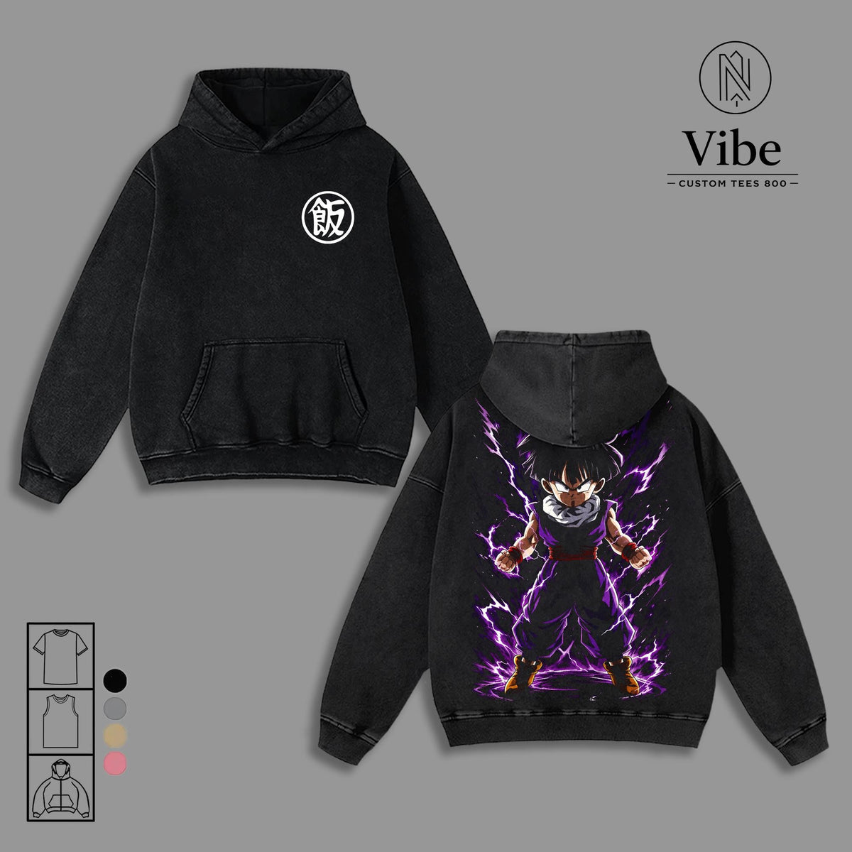 Kid Gohan Beast Aura Masenko DBZ Anime Vintage Washed Tee