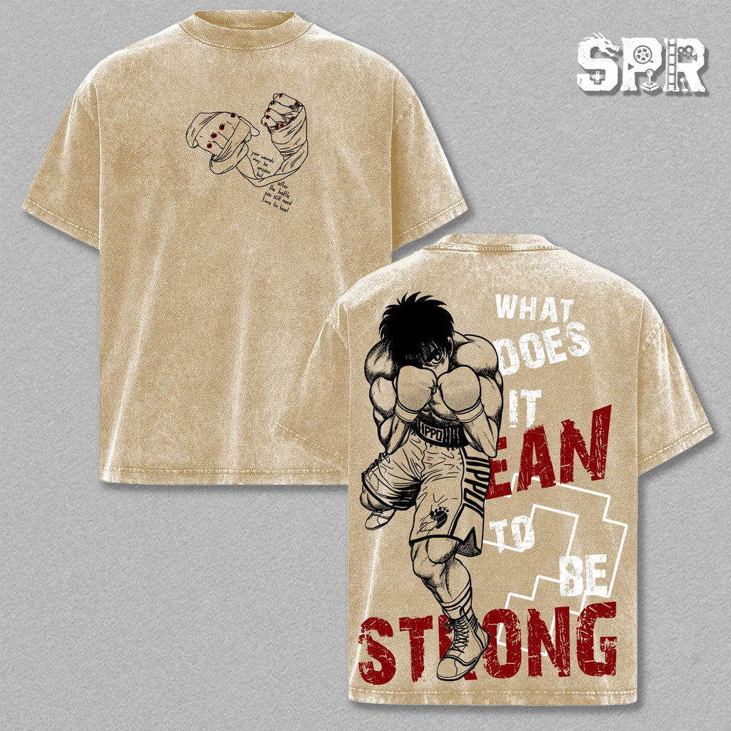 Ippo Makunouchi Hajime no Ippo Anime Vintage Washed Tee
