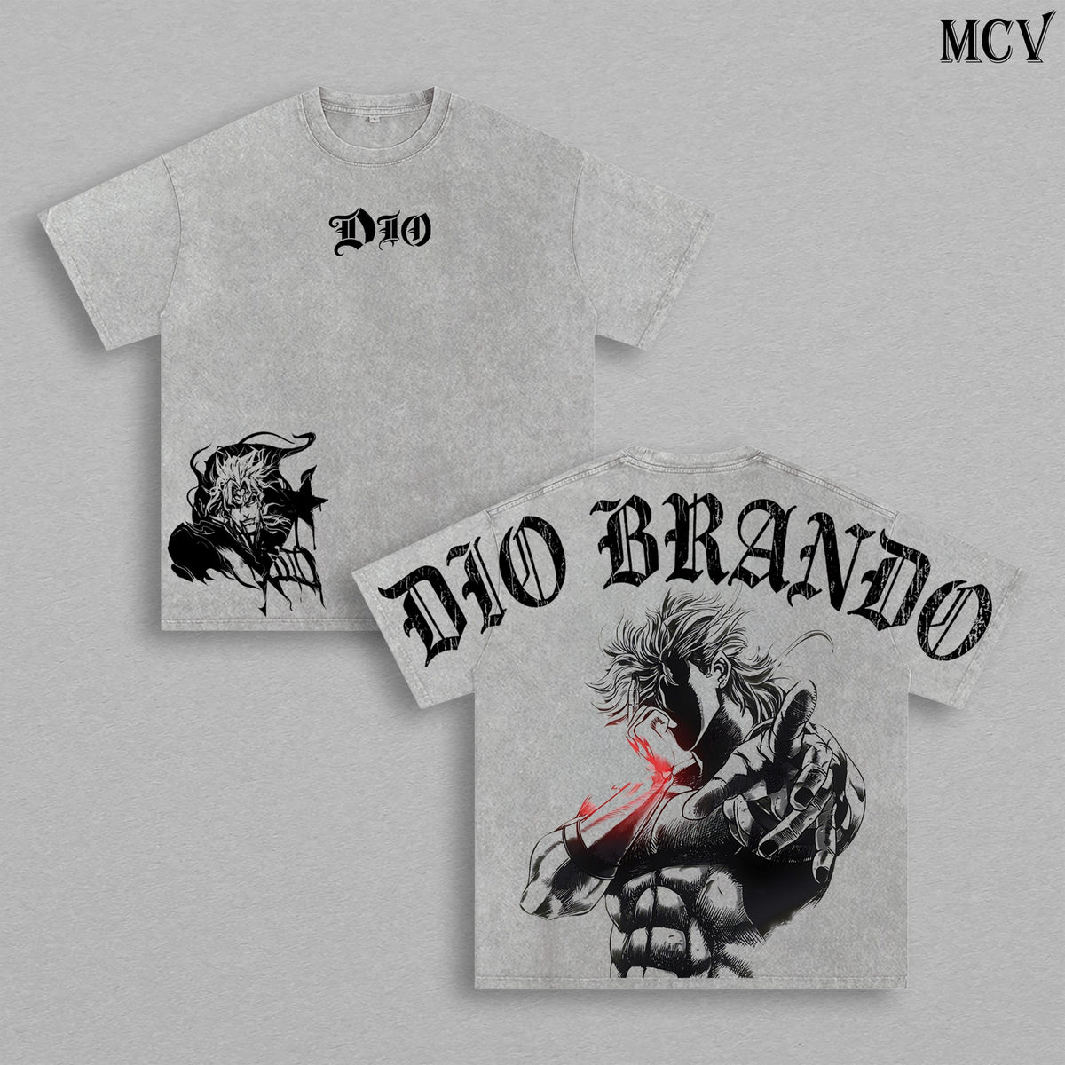 Dio Brando JoJo’s Bizarre Adventure Steel Ball Run Anime Washed Tee