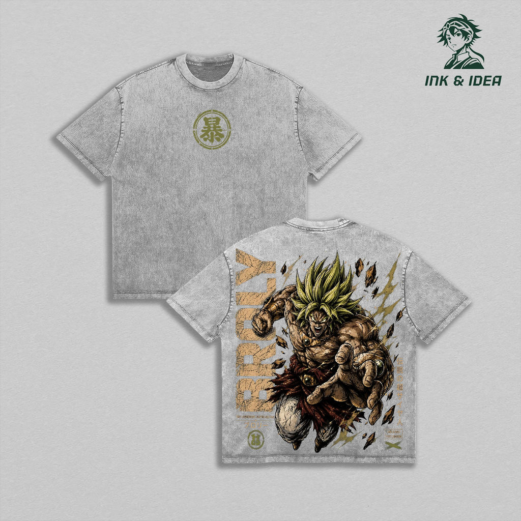 Broly Legendary Super Saiyan Dragon Ball Anime Vintage Washed Tee
