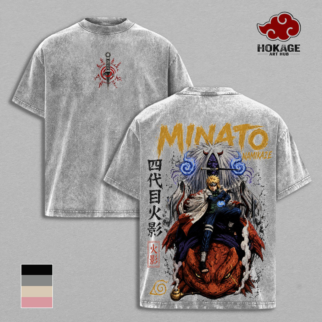 Minato Namikaze NRT Shippuden Anime Vintage Washed Tee