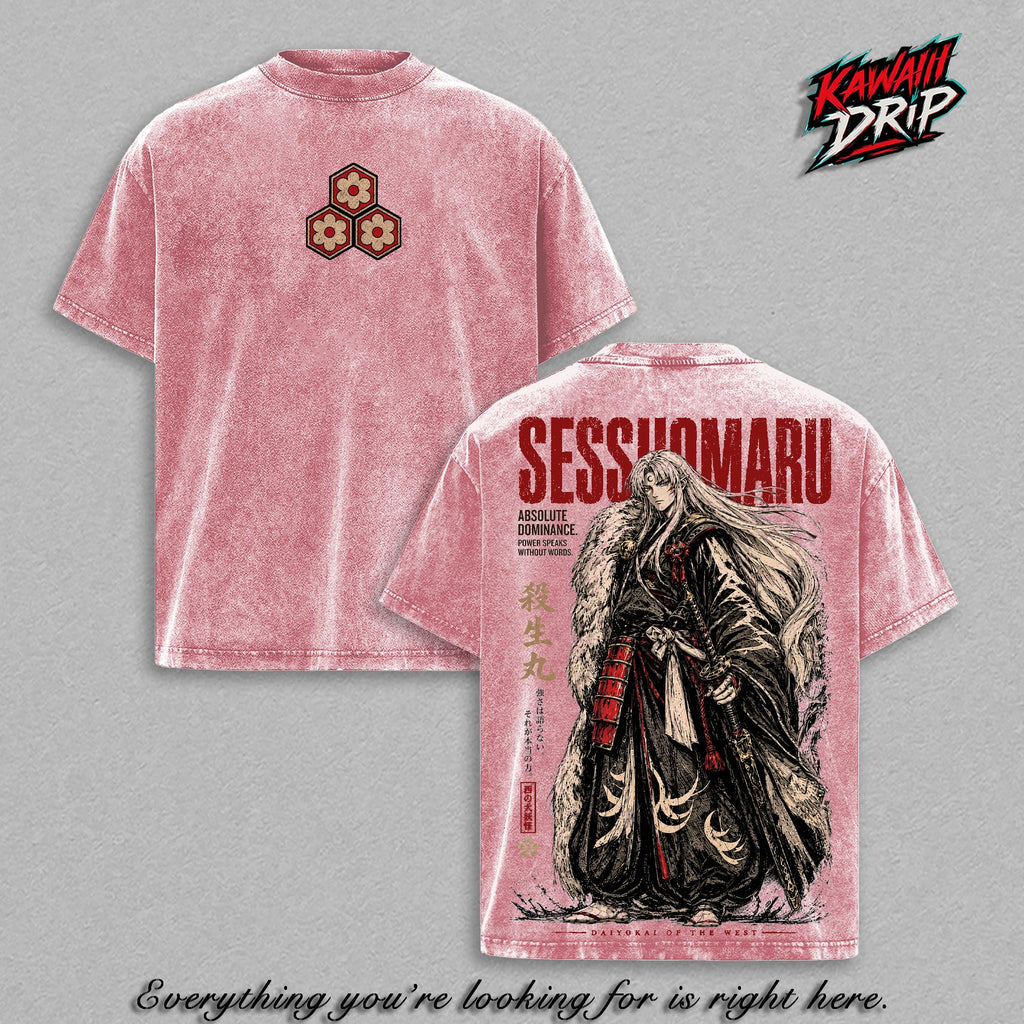 Sesshomaru Inuyasha Anime Vintage Washed Tee