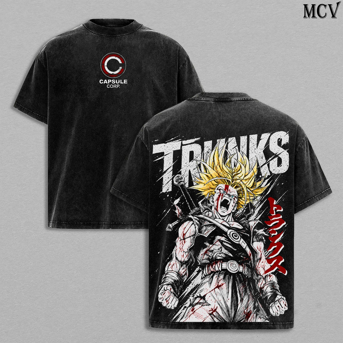 Future Trunks Super Saiyan DBZ Anime Vintage Washed Tee