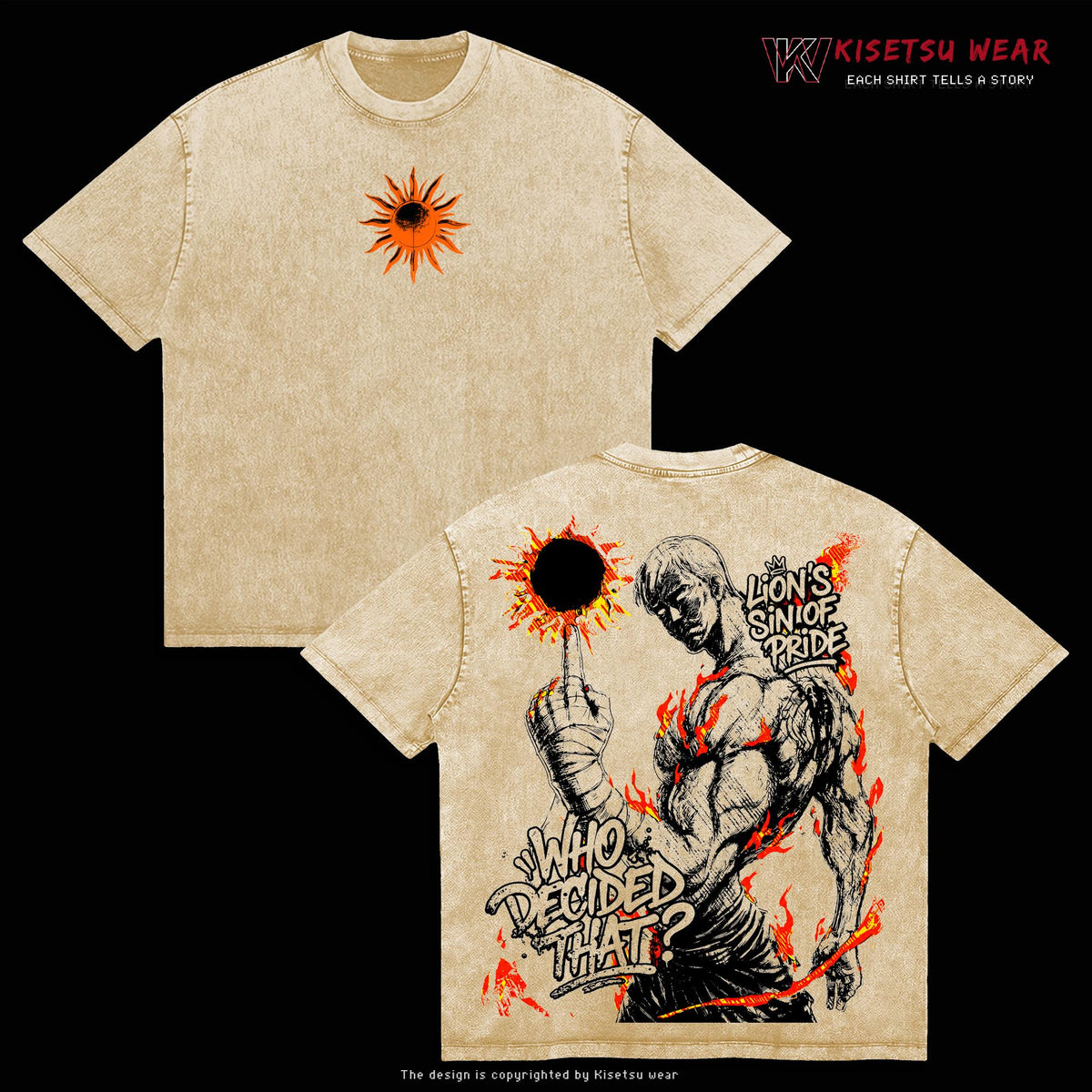 Escanor Seven Deadly Sins Lion Sin Of Pride Anime Vintage Washed Tee
