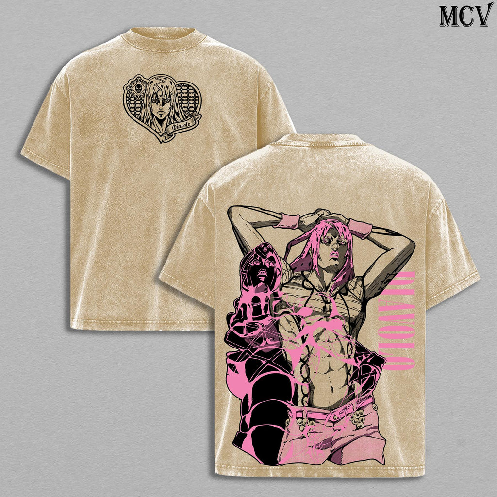 Diavolo King Crimson JoJo’s Bizarre Adventure Anime Vintage Washed Tee