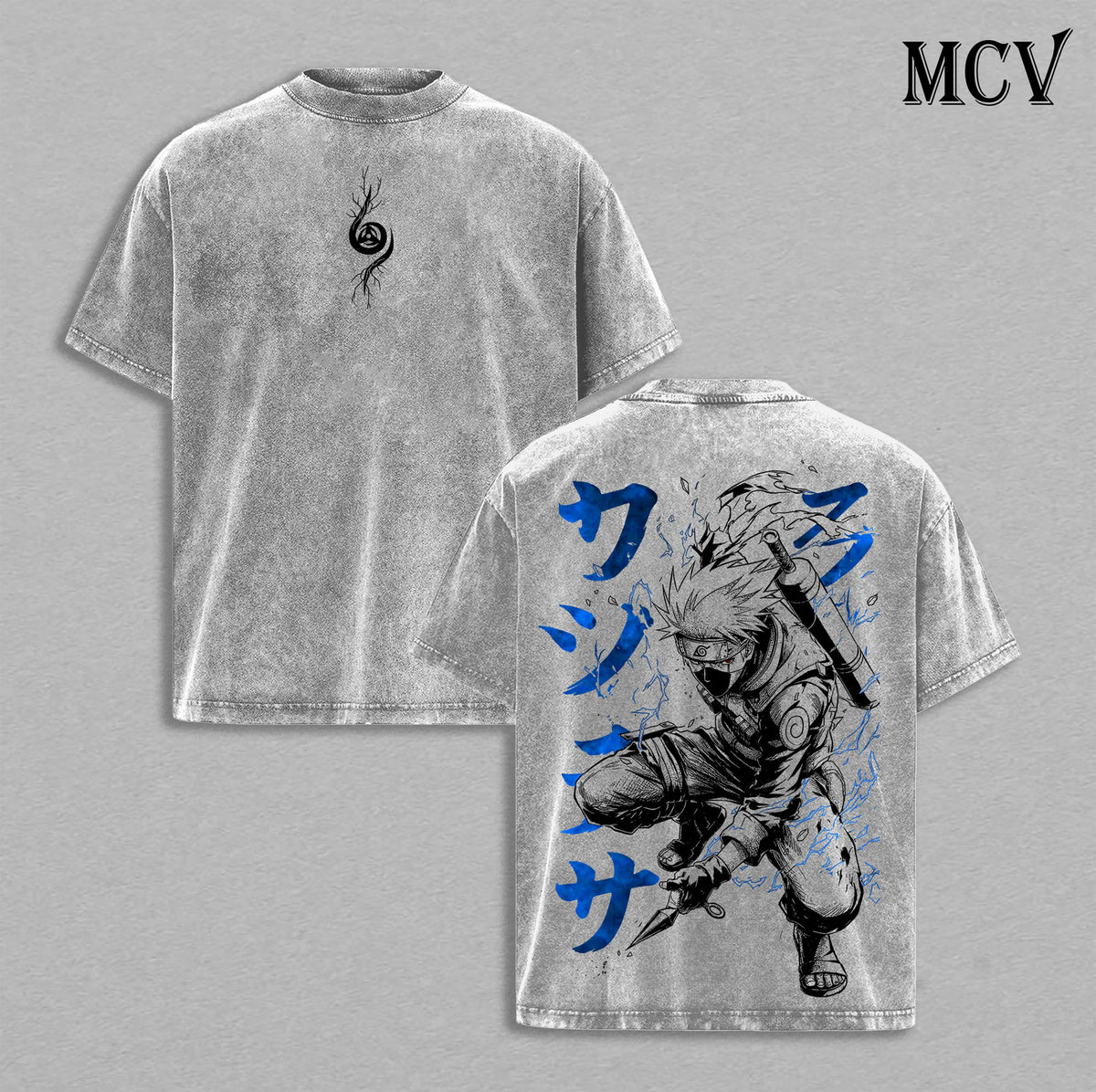 Kakashi Hatake Naruto Hidden Leaf Shinobi Anime Vintage Washed Tee