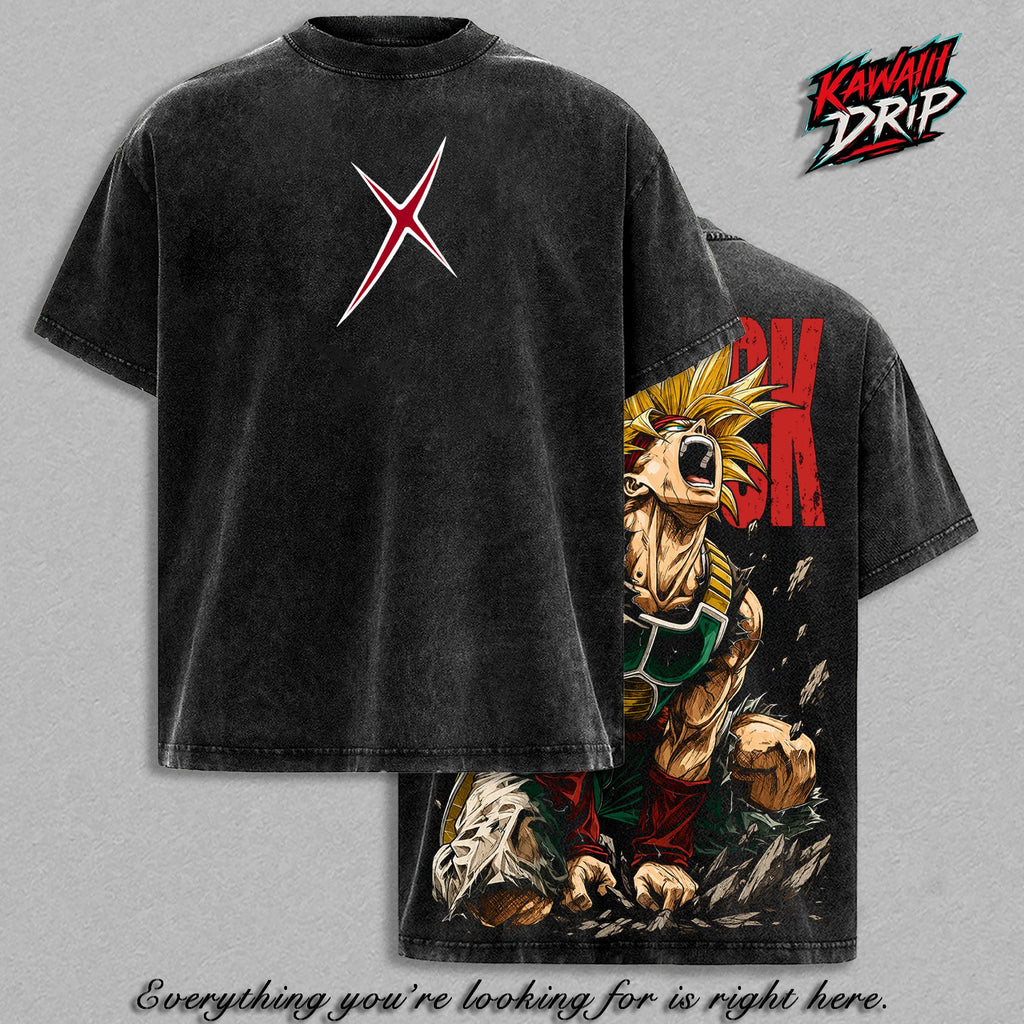 Bardockkk Legendary Saiyan Father DBZ Anime Vintage Washed Tee