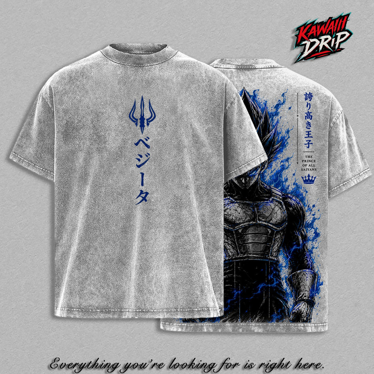 Prince of All Saiyans DBZ Anime Vintage Washed Tee