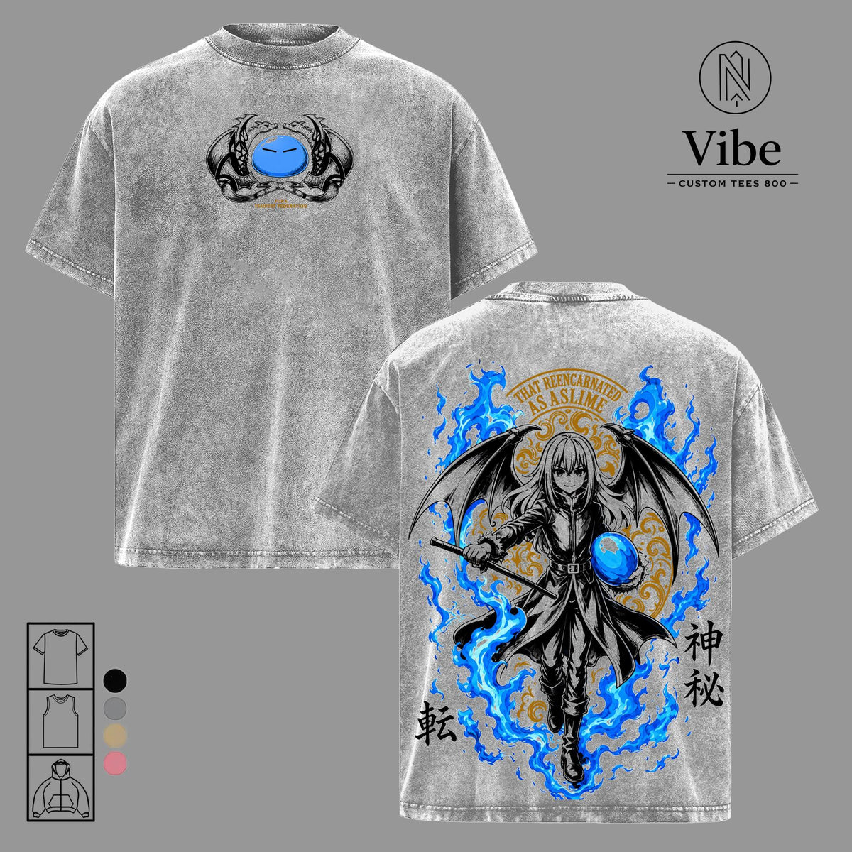 Rimuru Tempest That Time I Got Reincarnated As A Slime Vintage Washed Tee