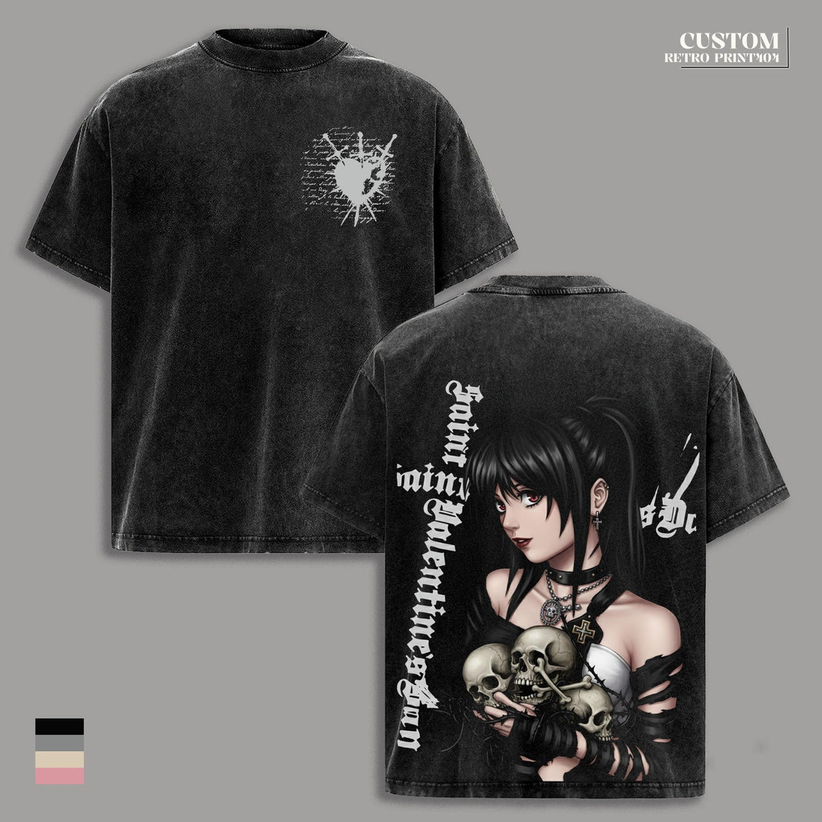 Misa Amane Death Note Dark Anime Vintage Washed Tee