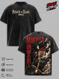 Mikasa Ackerman AOT Attack On Titan Anime Vintage Washed Tee