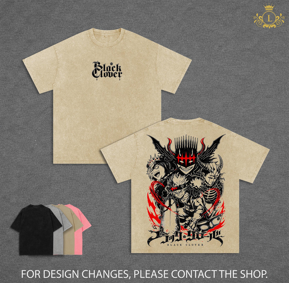 Asta Black Clover Ss 2 Black Bulls Anime Vintage Washed Tee