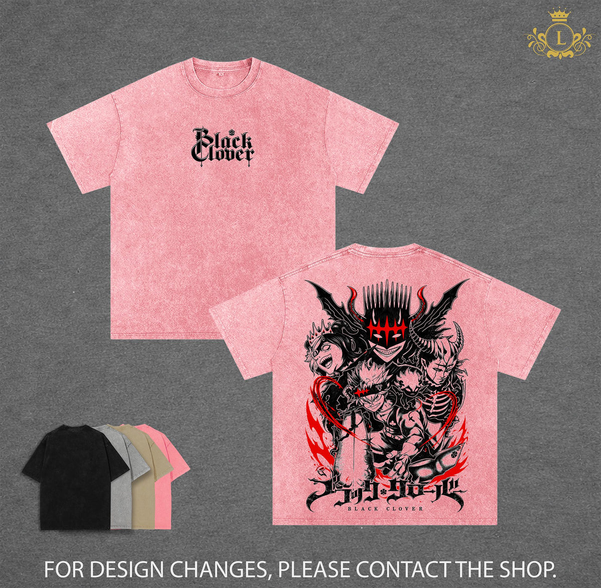 Asta Black Clover Ss 2 Black Bulls Anime Vintage Washed Tee