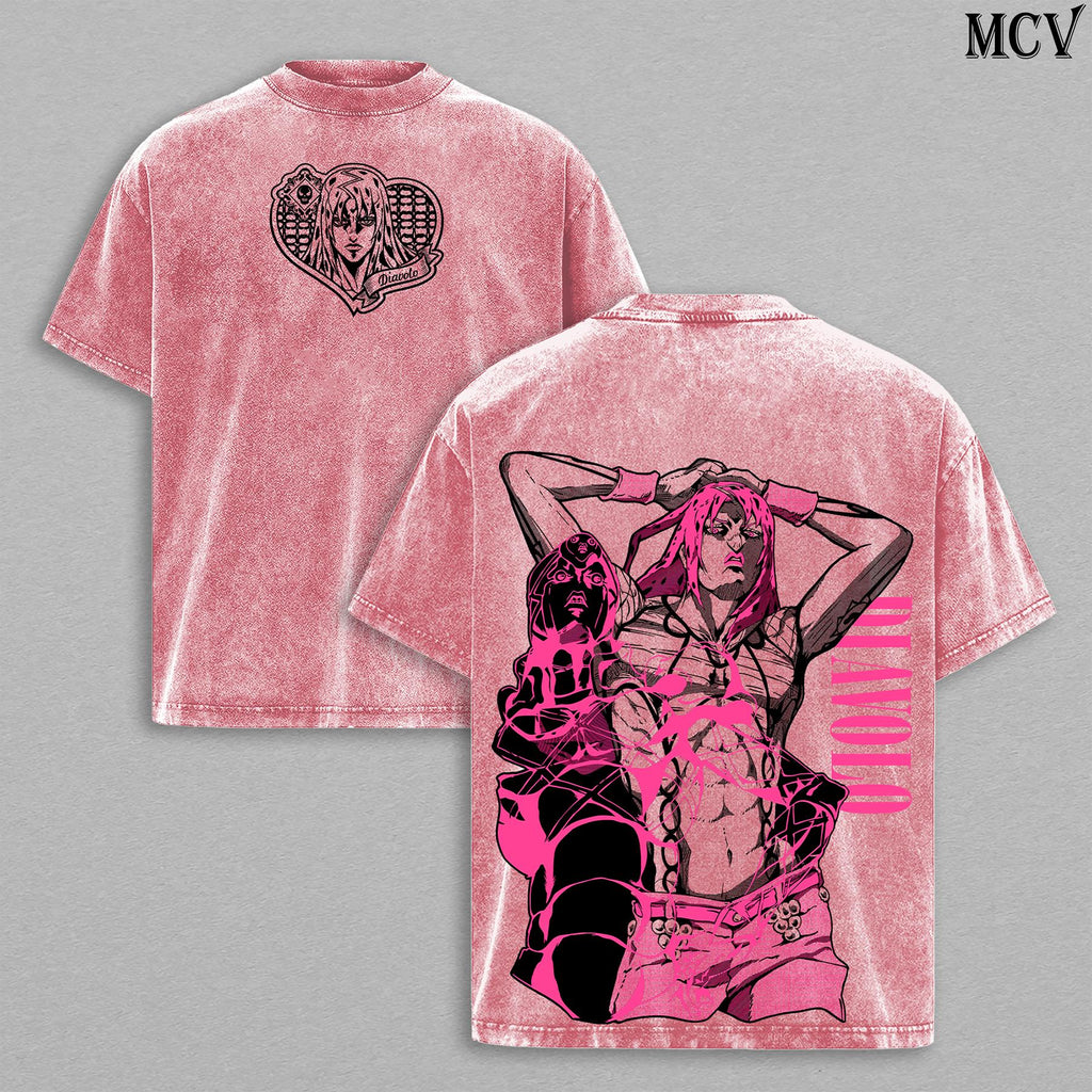Diavolo King Crimson JoJo’s Bizarre Adventure Anime Vintage Washed Tee