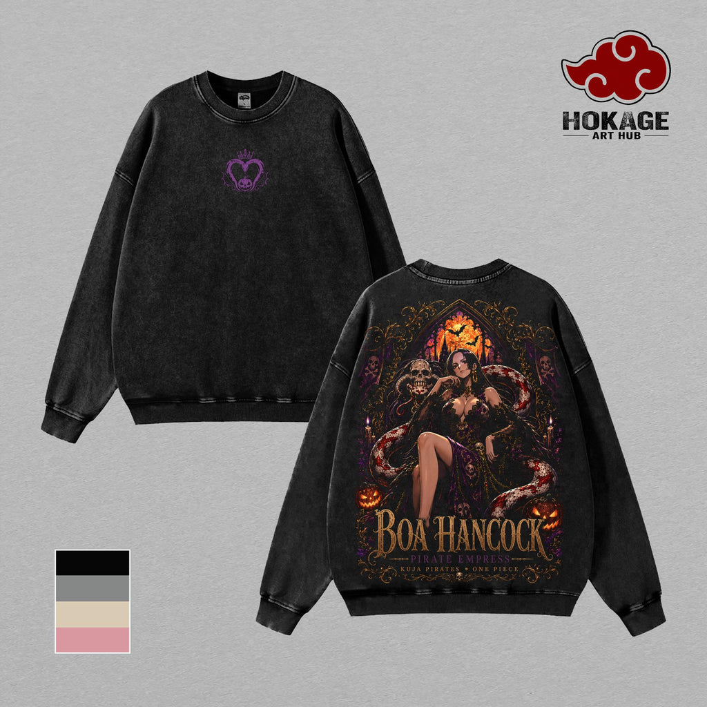 Boa Hancock Halloween One Piecee Anime Vintage Washed Tee