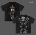 Seras Victoria Hellsing Anime Double Printed Vintage Washed Tee Unisex Oversize Anime Manga Washed Heavyweight Cotton T-shirt