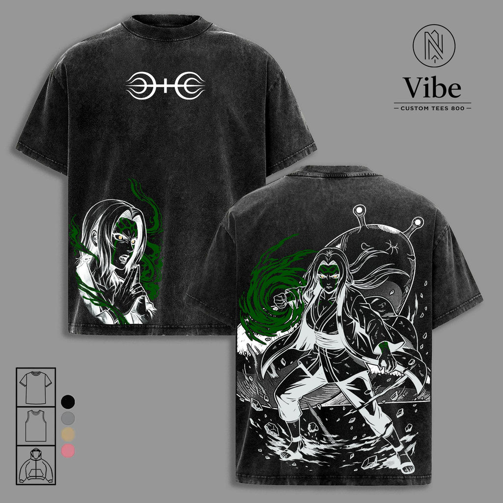 Tsunade Senju Naruto Anime Vintage Washed Tee