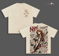 Nami Anime Double Printed Vintage Washed Tee Unisex Oversize Anime Manga Washed Heavyweight Cotton T-shirt