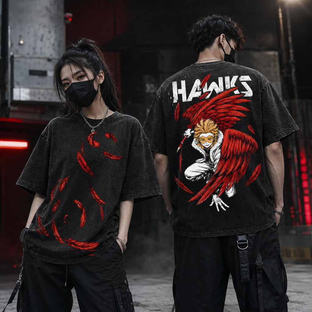 Hawks Keigo Takami My Hero Academia Anime Vintage Washed Tee
