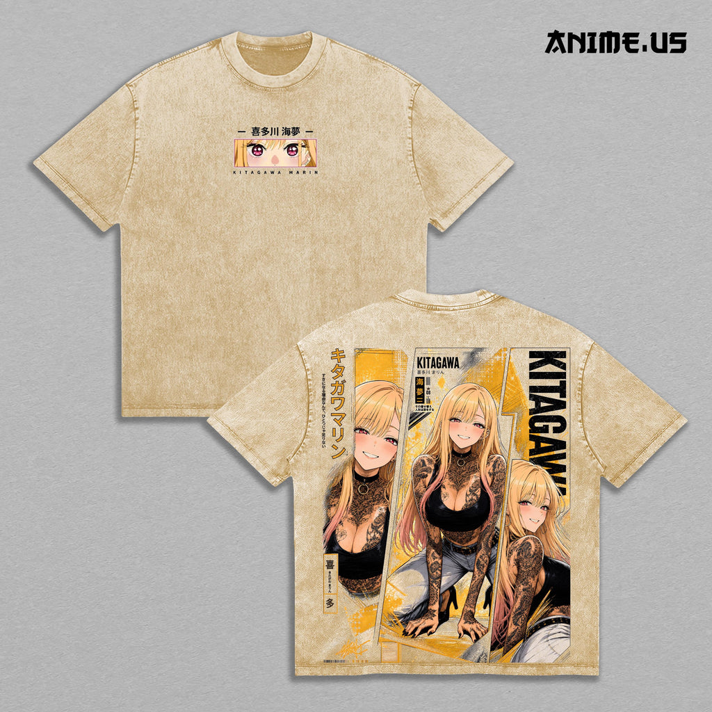 Marin Kitagawa My Dress-Up Darling Cosplay Girl Anime Vintage Washed Tee