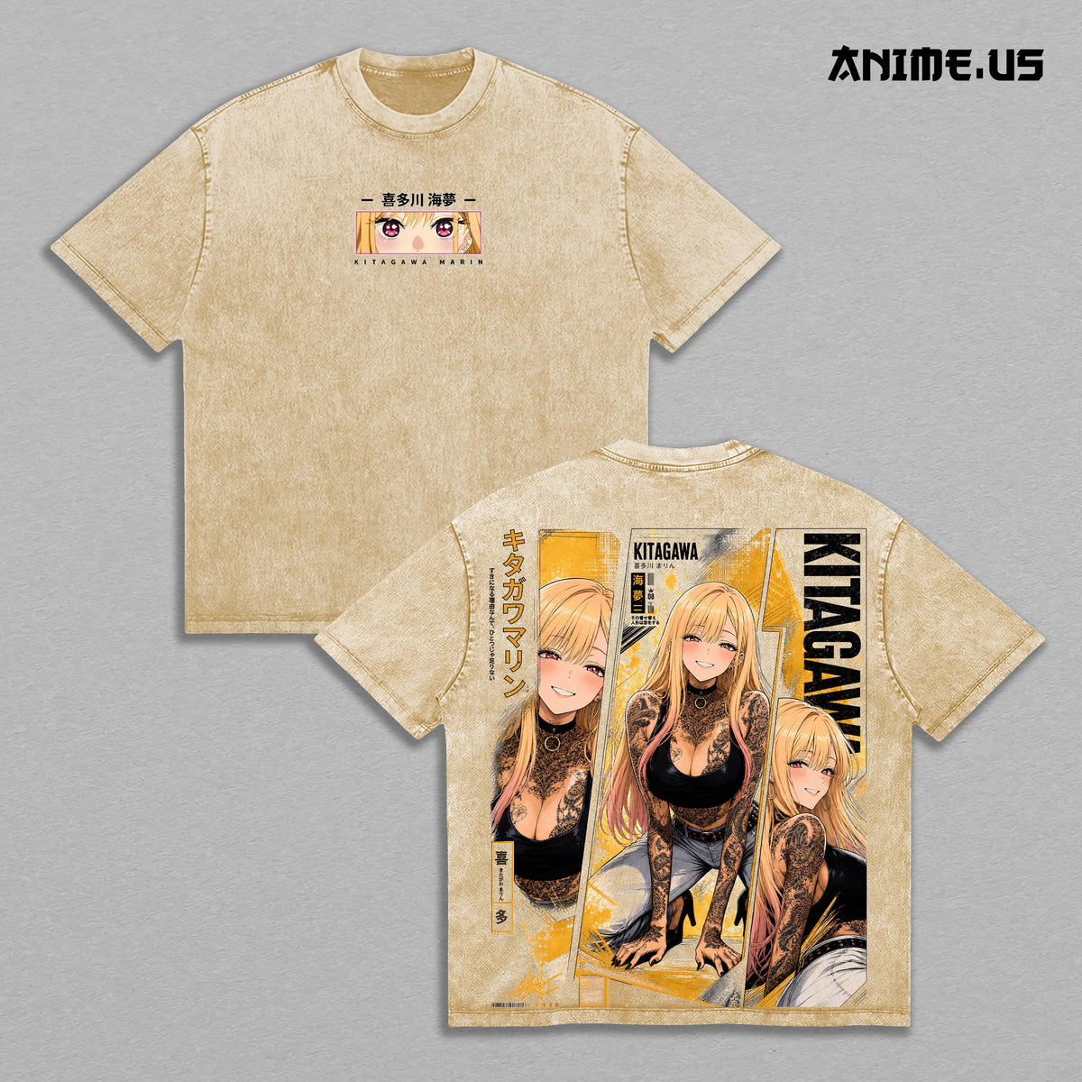 Marin Kitagawa My Dress-Up Darling Cosplay Girl Anime Vintage Washed Tee