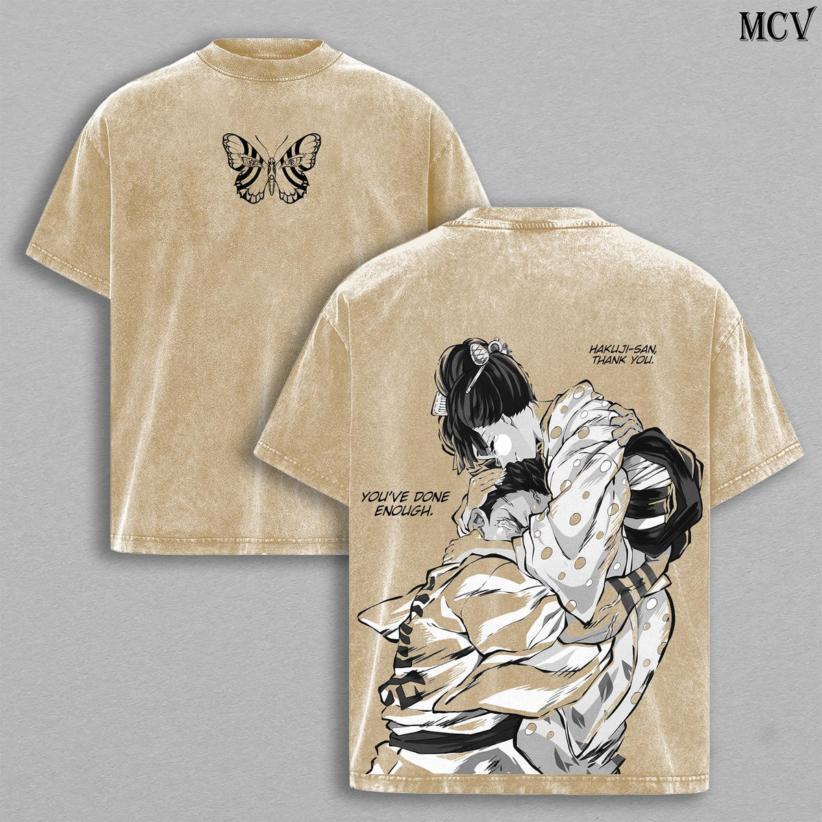 Akaza vs Koyuki Demon Slayer Kimetsu no Yaiba Anime Vintage Washed Tee