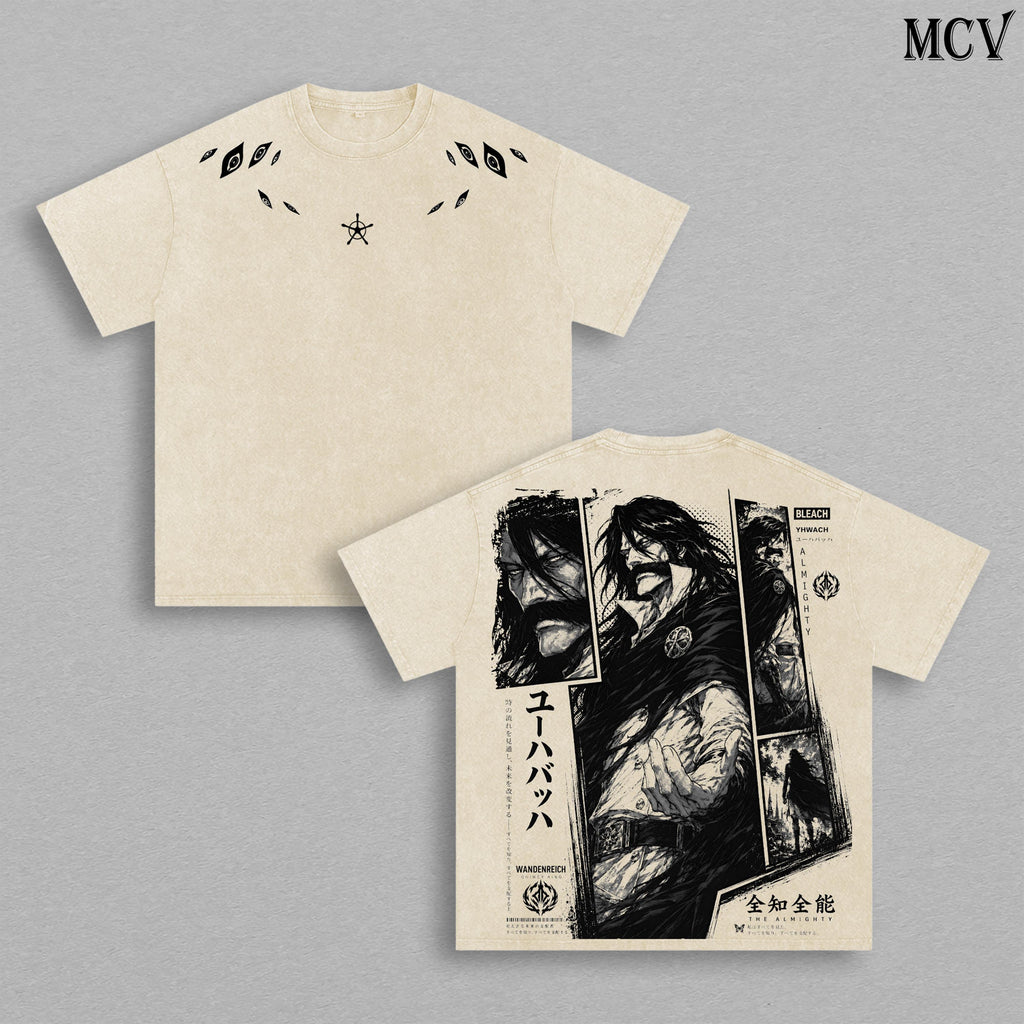Yhwach Bleach TYBW Quincy King Anime Vintage Washed Tee