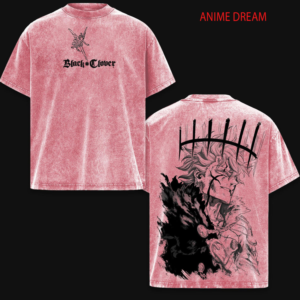 Yuno Black Clover Anime Vintage Washed Tee