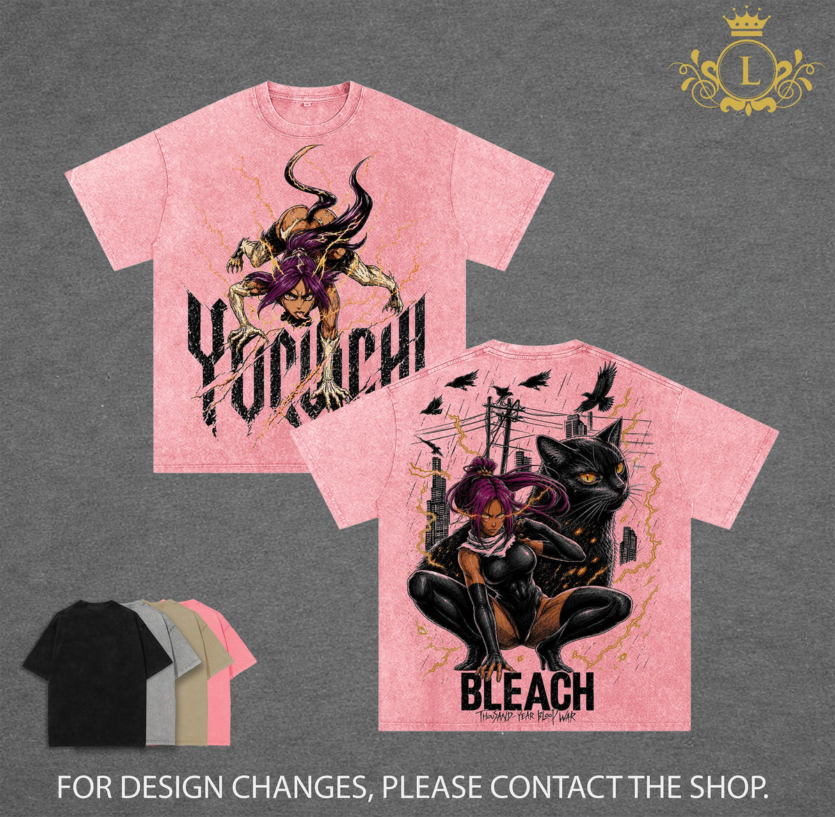 Yoruichi Shihouin Black Cat Thunder Goddess Anime Vintage Tee